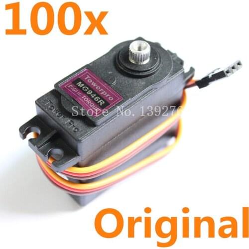 Wholesale 100pcs /lot TowerPro Geniune MG946R MG946 Servo Digital Metal Gear High Torque 13Kg For JR RC Robot Model Car