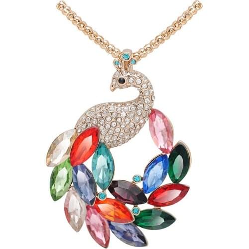 Phoenix - high-end jewelry crystal sweater chain ornaments exaggerated long necklace jewelry for women