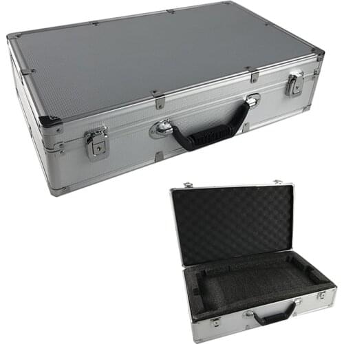 500x300x120mm Portable Aluminum Tool Case Suitcase Toolbox File Box Impact Resistant Safety Case Equipment Camera Case with Foam