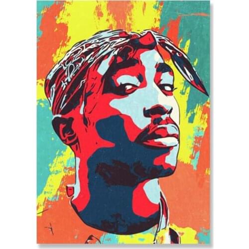 Famous Singer Tupac Portrait Poster Canvas Painting Modern 2Pac Posters and Prints Wall Art Pictures for Teen Home Decor Cuadros