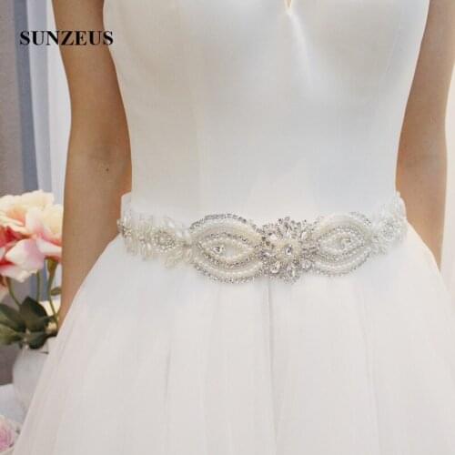 High Quality Handmade Pearls Belt for Wedding Vintage Bridal Dress Accessories Sparkle Belt for Dinner Gowns cinto de noiva