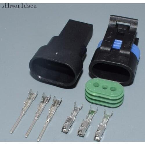 Shhworldsea 3 Pin Way For GM Auto Waterproof Connector Socket Wiring Harness Housing Plug 12162182 12162185 12162280 12162197