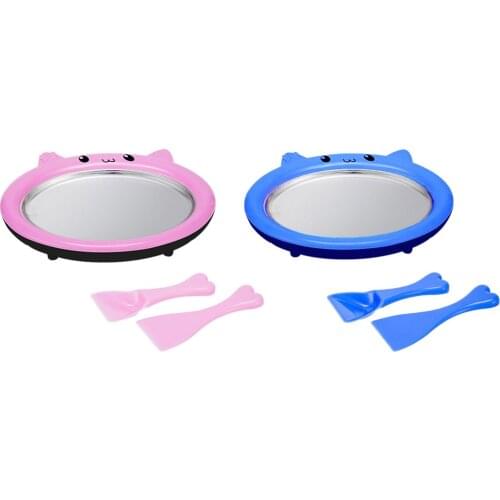 Ice Cream Maker Pan with 2 Spatulas Homemade Fruit Sweet Spot Frozen Yogurt