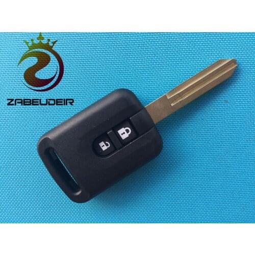 1Pc New Replacement Shell Blank For Nissan Micra Navara Note X-Trail Qashqai 2 Button FOB Remote Key Case Pad Blade No Logo Auto