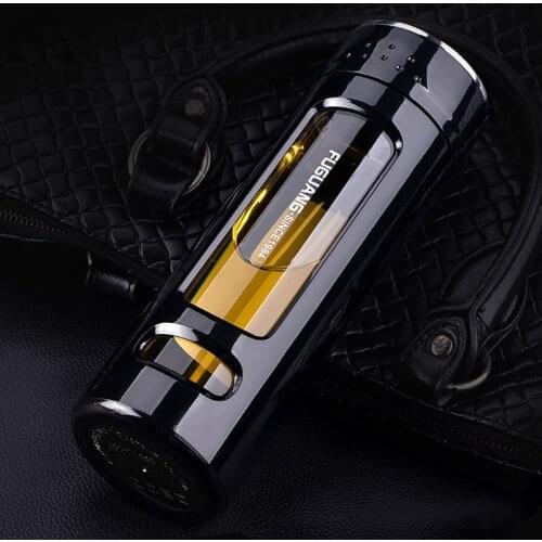 Glass Cup Thickened Anti-fall Portable Water Cup Creative High Borosilicate Office Cup Couple Cup Heat-resistant Car Cup B20033