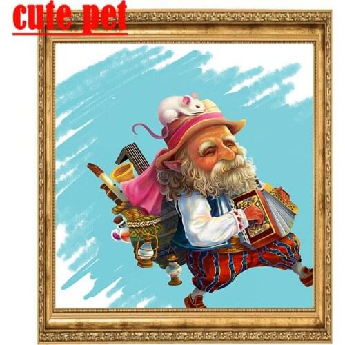 Organ Old man DIY cross stitches full drill diamond 5D Diamond Painting Mosaic Character Gift Diamond Embroidery Home Decor
