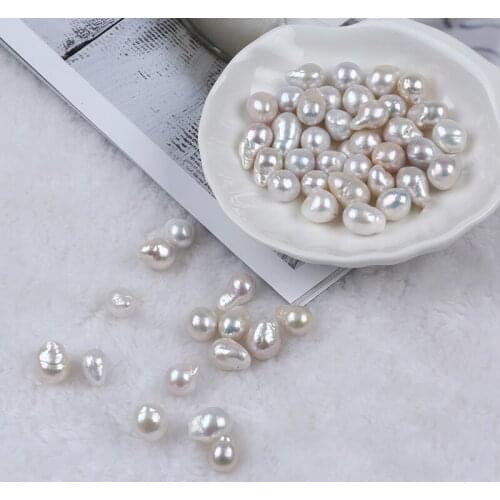 9-10.5mm White Natural Freshwater Edison Pearl Loose Bead No Hole Grade AAA For Jewelry Making