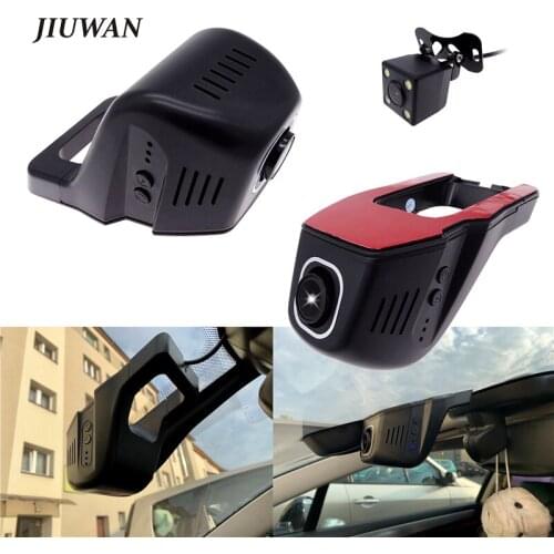 1 Set Hidden Car Dual Lens Wide Angle Dash Cam High Definition 1080P DVR WIFI Connection Real Time Video Cyclic Driving Recorder