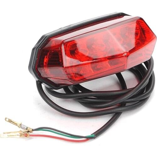 1pc Electric Motorcycle Scooter Rear Tail Light Brake Warning Lamp 36V-60V Universal Accessories For Kawasaki Suzuki Honda