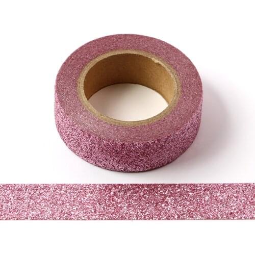 10pcs/Lot Red powder Washi Tape Glitter Japanese Stationery 15mm* 5meter Kawaii Paper Scrapbooking Tools Decorative Tape Mask