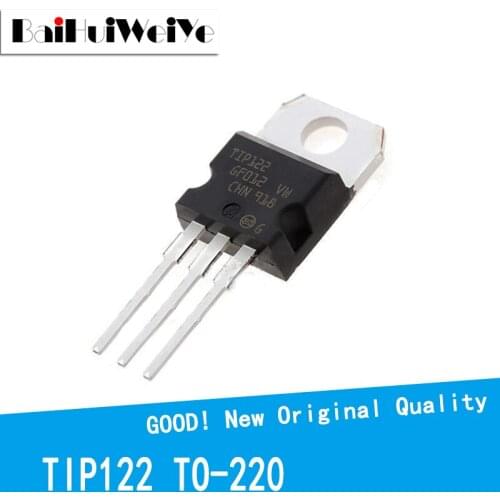 10pcs/lot TIP122 TO220 TO-220 122 5A 100V Darlington transistor New Original IC amplifier chip Good Quality Chipset