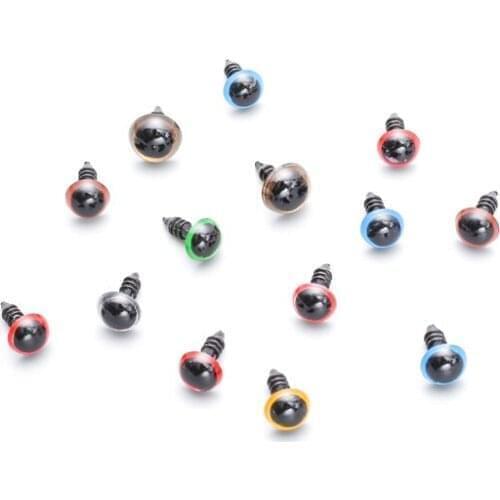 100pcs Red Plastic Doll Eyes Crafts Eyeball Dinosaur Teddy Bear Eyes Animal Eyes Dinosaur Safety Toy Glasses