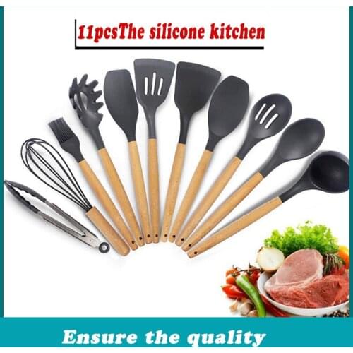 11pcs Silicone Spatula Set Non-Stick Heat-Resistant Spatulas Turner for Cooking Baking Mixing Baking Tools