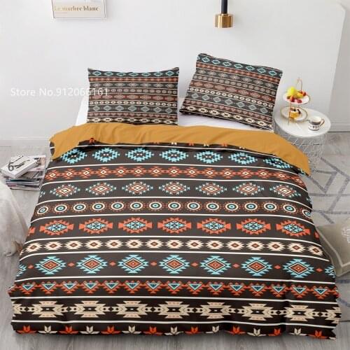 2/3 Pcs Bohemian Duvet Cover 3D Print Mandala Bedding Set Exotic Geometry Bedclothes Home Textile Bed Cover Set (No Sheets)