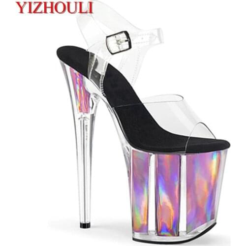 6-8 inches, summer stiletto heels, 15-20 cm stiletto nightclub dance, wedding party use, crystal sandals