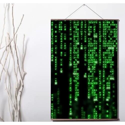 More Style Choose The Matrix Movie Art Print canvas Poster Canvas Scroll Painting with wood