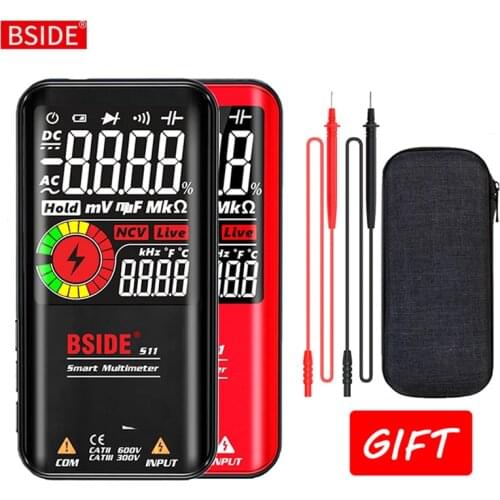 BSIDE Digital Multimeter 9999 T-RMS 3.5"LCD Color Display DC AC Voltage Capacitance Ohm Diode multimetro NCV Hz Live wire Tester