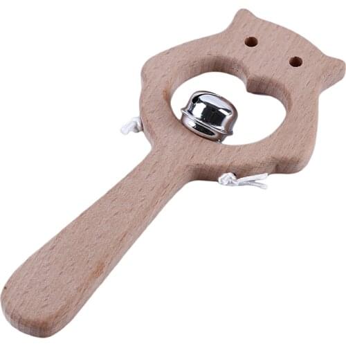 Wooden Baby Teether Crochet Teething Baby Rattles Baby Teething Bar Baby Care High Quality Safety Baby Teether