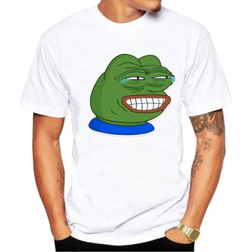 Sad Frog Tshirt Men Women Funny Letter Printed Top Tees T-shirt Male Fashion Shirt style Brand Tshirt