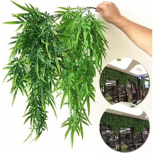 Artificial Plant Vines Wall Hanging Simulation Rattan Leaves Flower Branches Green Plant Ivy Leaf Home Wedding Decoration