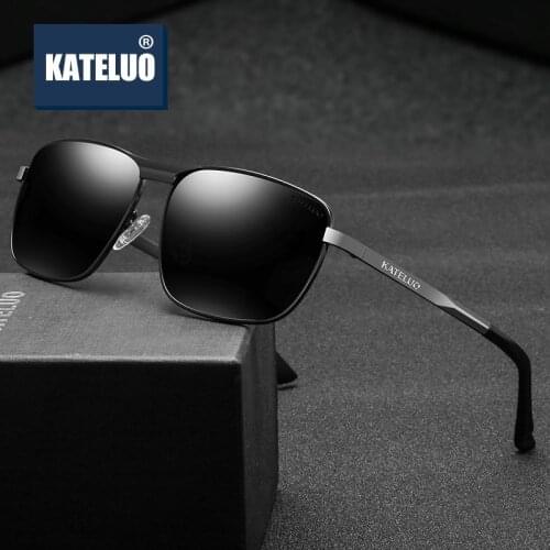 KATELUO 2020 Vintage Mens Sunglasses Polarized UV400 Lens Sun Glasses Brand Designer Driving Glasses for Men Eyewear 63728