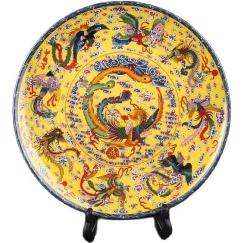 Collection of nine Phoenix appreciation plates of Chinese porcelain