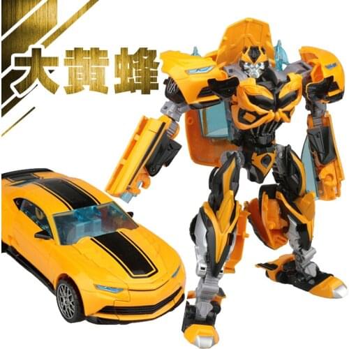 Cool Boy Toys Anime Series Transformation Action Figure Toys 4 Robot Car ABS Plastic Class Cool juguetes Model Yellow Bee