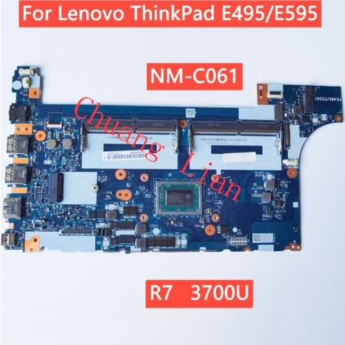 For Lenovo ThinkPad E495/E595 Laptop motherboard FE495 FE595 NM-C061 With CPU R7 3700U motherboard 100% Fully Tested