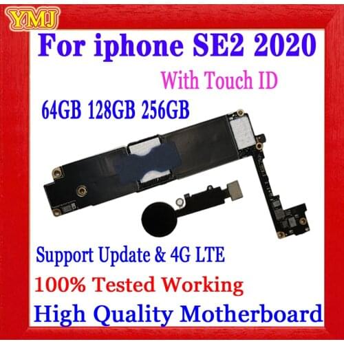Factory Unlocked for iphone SE 2020 4.7inch motherboard with/no Touch ID 100% Original with full chips & IOS plate Logic Board