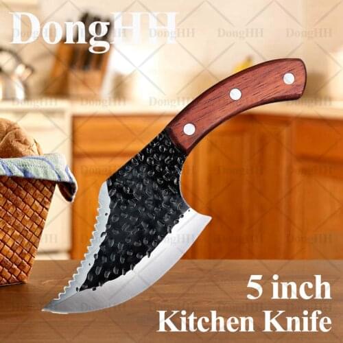 5 Inch Multifunctional Forged Boning Knife Butcher Knife Kitchen For Meat Fish Vegetable Fruits Cleaver Cutter Slicer