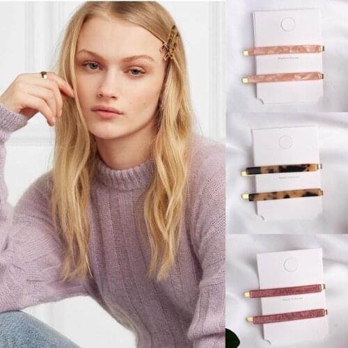 MueRaa Korean Style Women Girls Acrylic Hair Clips Hairpins Hair Accessories Fashion Alloy Woman Ornament Headwear Hairgrips