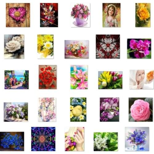 Flower blue flower basketcross stitch kit people 18ct 14ct 11ct count print canvas stitches embroidery DIY handmade needlework