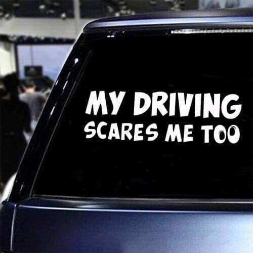 Car Sticker Funny Words Waterproof Auto Decal And Sticker Reflective Auto Warning Stickers For Car Exterior Accessories