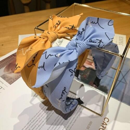Hairband Female Adult Rabbit Ears Bowknot Headdress Simple Broad-sided Press Hair with Headband Creative Fashion Headdress