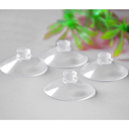 10pcs Mushroom Head Sucker PVC Fish Tank Transparent Perforated Sucker Glass Sucker Household Supplies 30mm