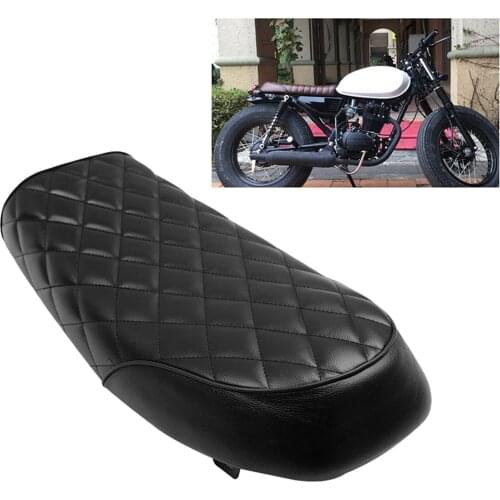 Retro Motorbike Flat Brat Seat Saddle Cushion for Cafe Racer, Universal Amazing Stylish