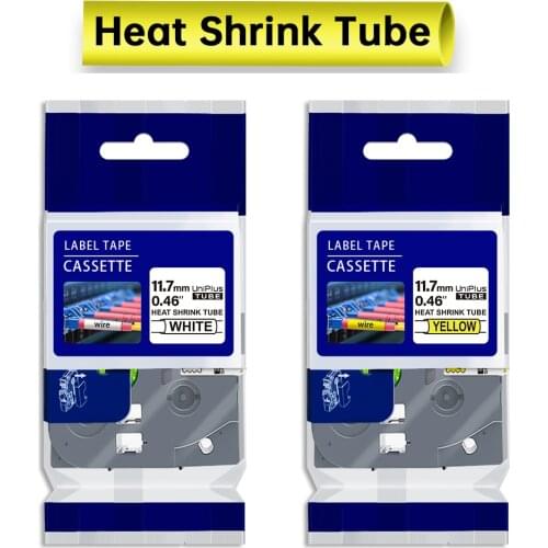 UniPlus Heat Shrink Tube Tape 211 221 hs231 621 631 Replace Brother hse 231 Label Tape Industrial Tape for PT Label Maker H110
