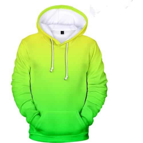 Hoodie 2021 four seasons hot sale fashion green top mens womens long-sleeved 3D printing neon color Harajuku pullover clothing
