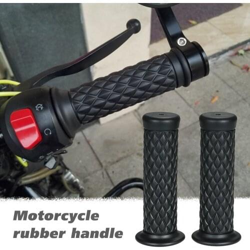 Universal 7/8'' 22MM Vintage rubber Motorcycle handle grips coffee Motorbike handlebar grips 4 Colors Available Car Styling