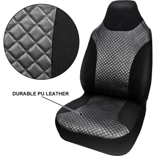Waterproof Universal Car Front Seat Cover Non-Slip PU Leather Car Protector