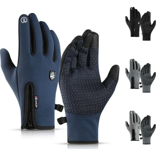 High-Quality Winter Cold-Proof And Waterproof Sports Gloves Non-Slip Three-Finger Windproof And Warm Touch Screen Cycling Gloves