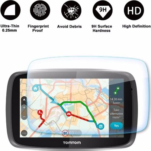 RUIYA screen protector for TomTom Go 600 610 6000 6100 circular 6inch gps navigation touch screen,9H tempered glass protector