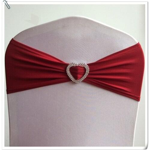 FACTORY PRICE!!! 100pcs Red chair cover spandex band with lover buckle for chair covers/spandex band FREE SHIPPING Marious