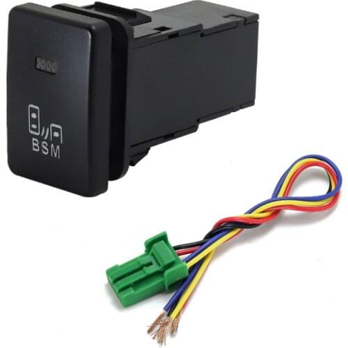 1PC BSM DRL LED Parking radar Battery power supply Steering Sheel music Switch Button For Toyota Zelas PRIUS Sienna Yaris Venza