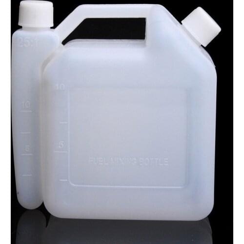 2-Stroke Oil Petrol Fuel Mixing Bottle Tank Trimmer Chainsaw Pouring Container
