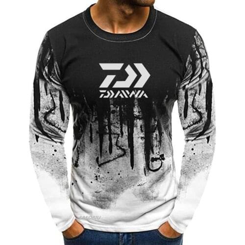 2021 DAIWA Long Sleeve Fishing Clothing Quick-Drying Sun UV Protection T Shirt Vests Sports Clothes Double Colors Available