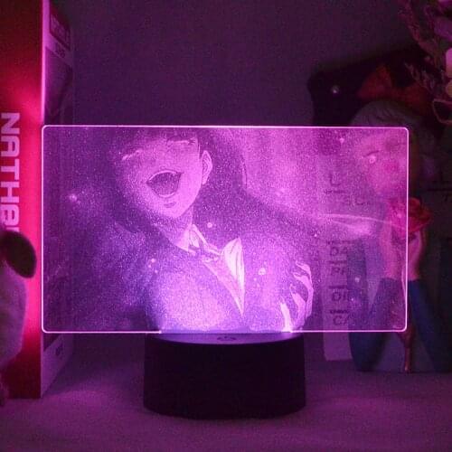 Kakegurui Jabami Yumeko 3D Picture Lamps Anime Figures Led Battery Night Lights RGB Neon Manga Bedroom Table Desktop Decoration