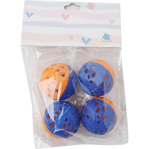 4PCS Legendog Cat Bell Toys Interactive Funny Plastic Kittten Jingle Ball Cat Chase Toys Funny Interactive Toys Training Toys