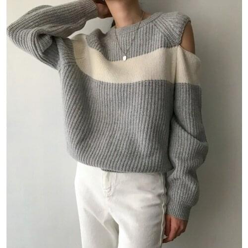 Женские пуловеры с открытыми плечами Alien Kitty China At AliExpress