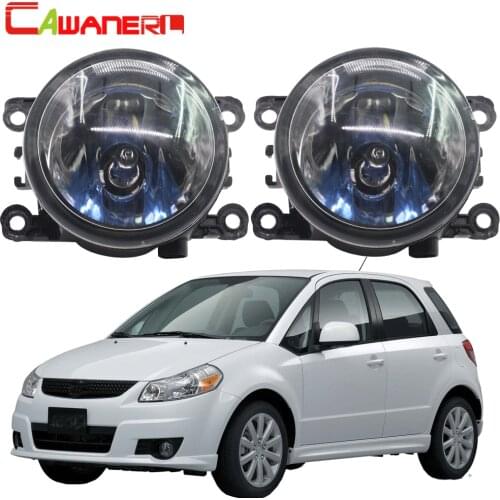Cawanerl 2 Pieces 100W Car Front Halogen Fog Light Daytime Running Lamp DRL 12V High Power For Suzuki SX4 (EY, GY) 2006-2014
